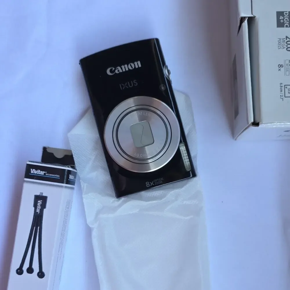 Canon IXUS 185 20.0MP Compact Digital Camera Black 8x Zoom 2.7in LCD